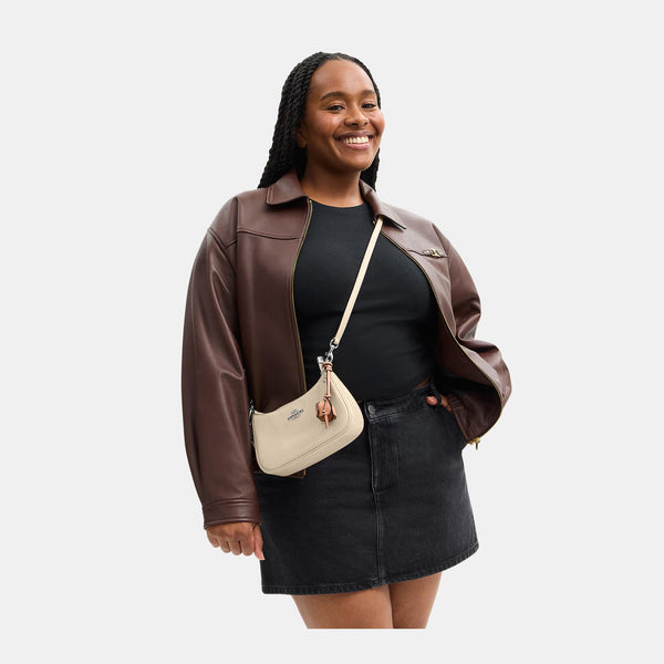 Teri Mini Crossbody in Glazed Leather with Charms