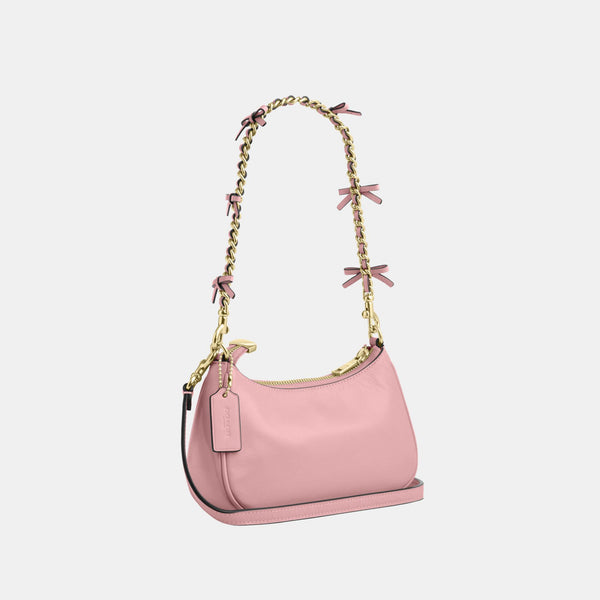Teri Mini Crossbody in Glazed Leather with Bow Strap