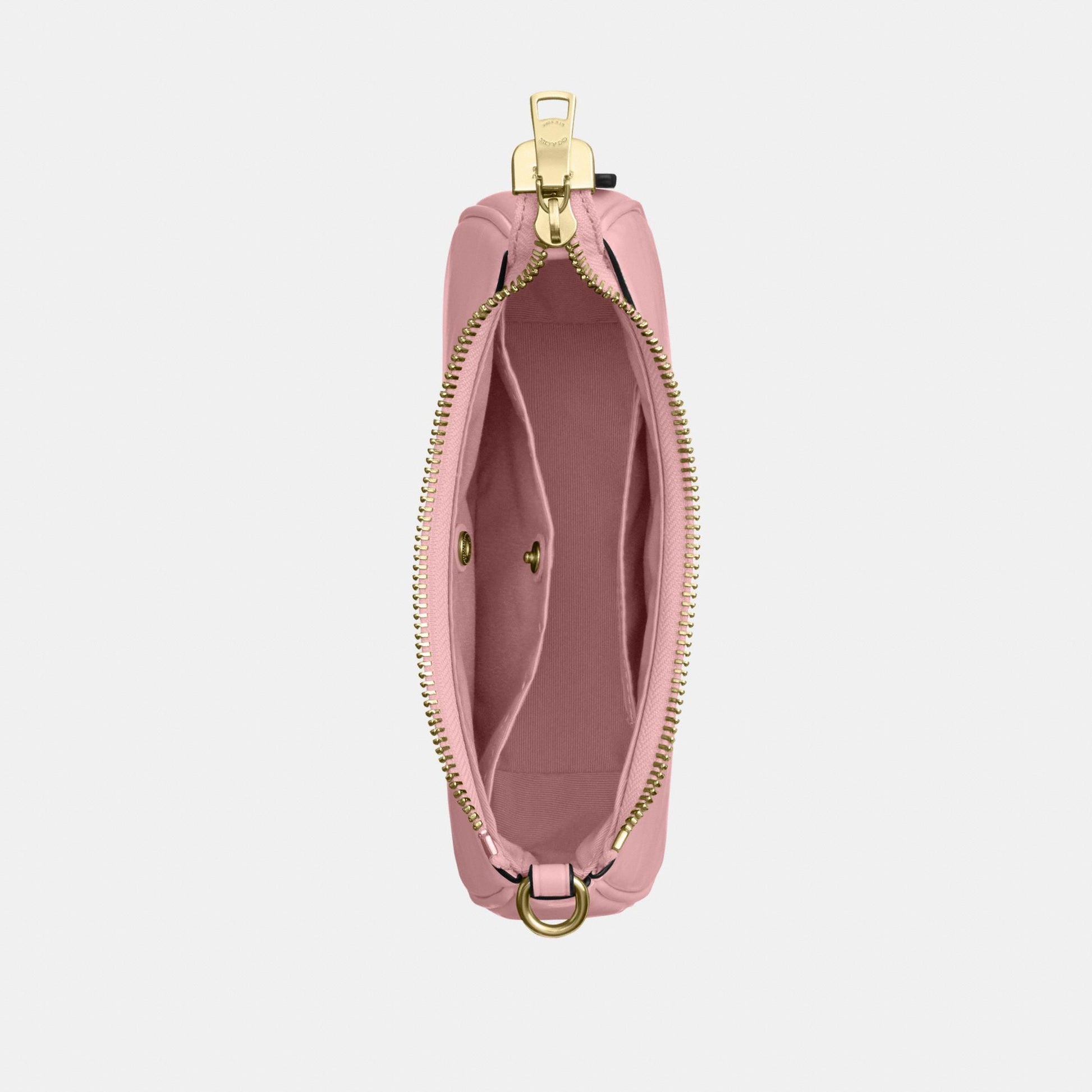 CDW68-Teri Mini Crossbody in Glazed Leather with Bow Strap-Im/Soft Pink