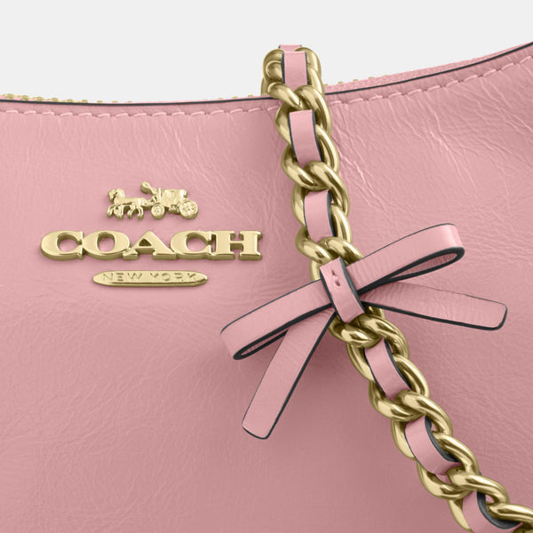 Teri Mini Crossbody in Glazed Leather with Bow Strap