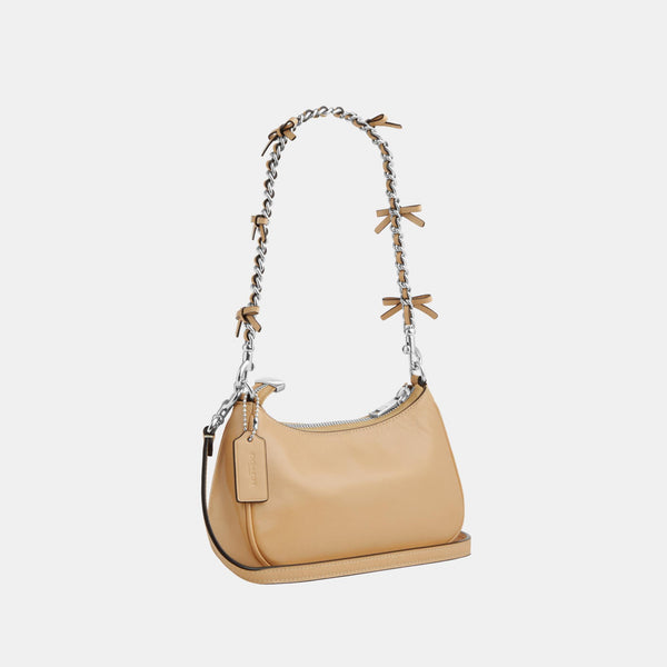 Teri Mini Crossbody in Glazed Leather with Bow Strap