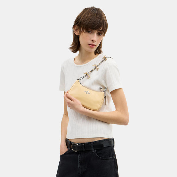 Teri Mini Crossbody in Glazed Leather with Bow Strap