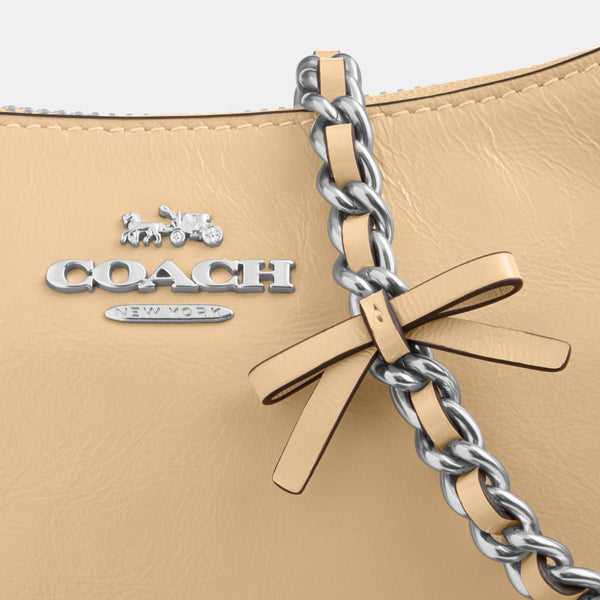 Teri Mini Crossbody in Glazed Leather with Bow Strap