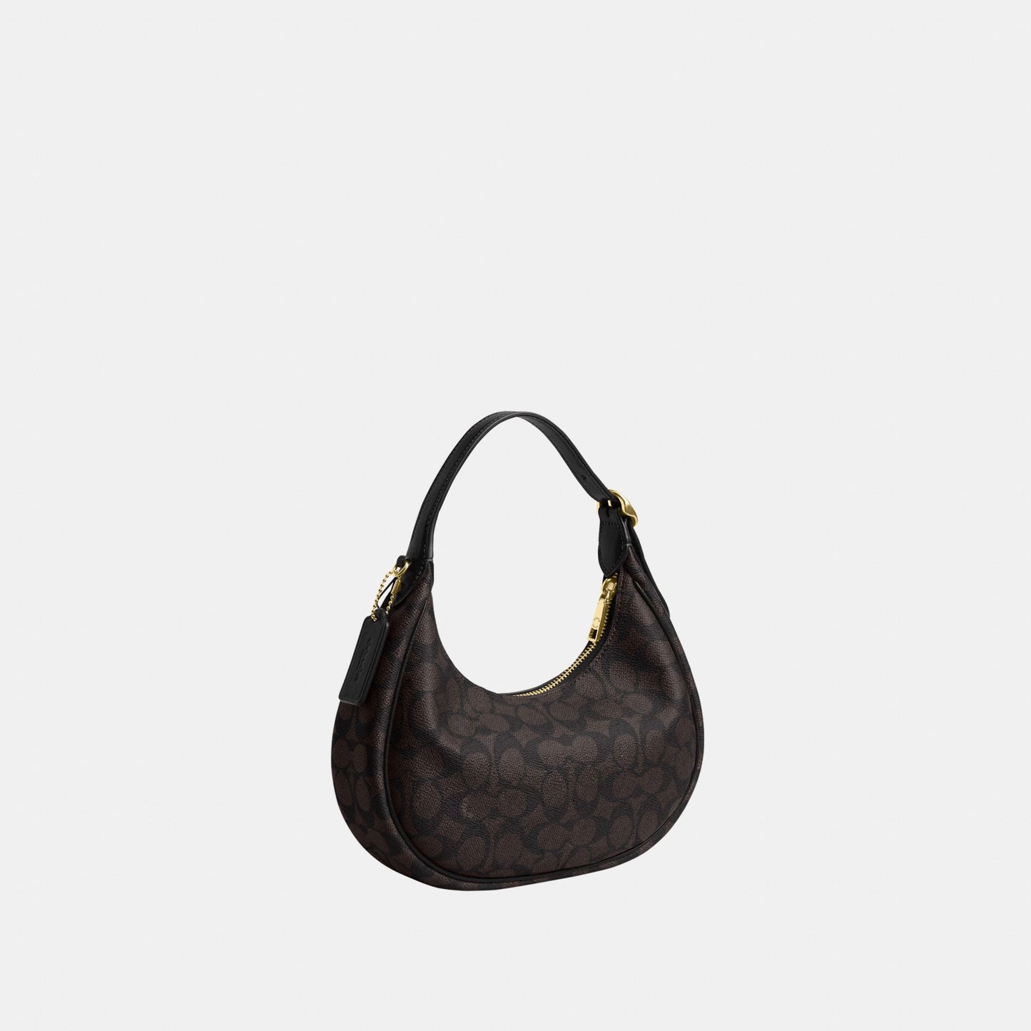 CDX17-Emily Mini Shoulder Bag in Signature Canvas-Im/Walnut/Black