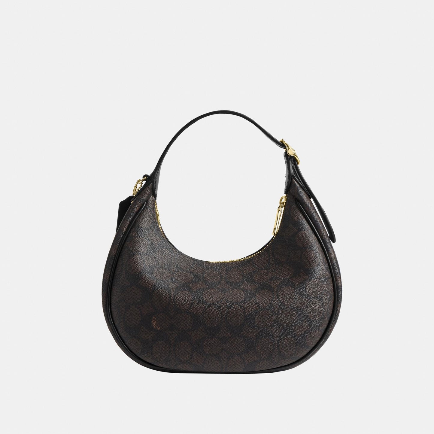 CDX17-Emily Mini Shoulder Bag in Signature Canvas-Im/Walnut/Black