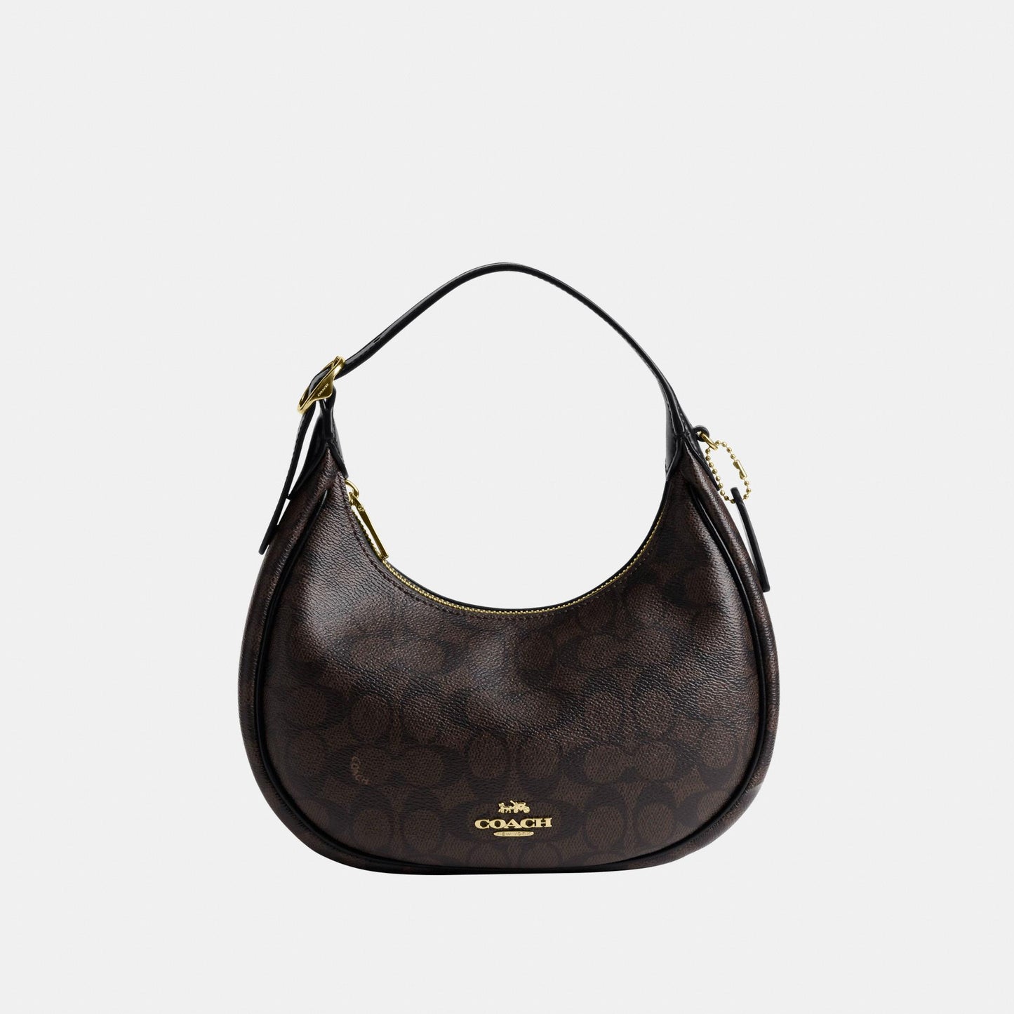 CDX17-Emily Mini Shoulder Bag in Signature Canvas-Im/Walnut/Black