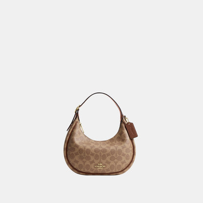 CDX17-Emily Mini Shoulder Bag in Signature Canvas-Im/Tan/Brown
