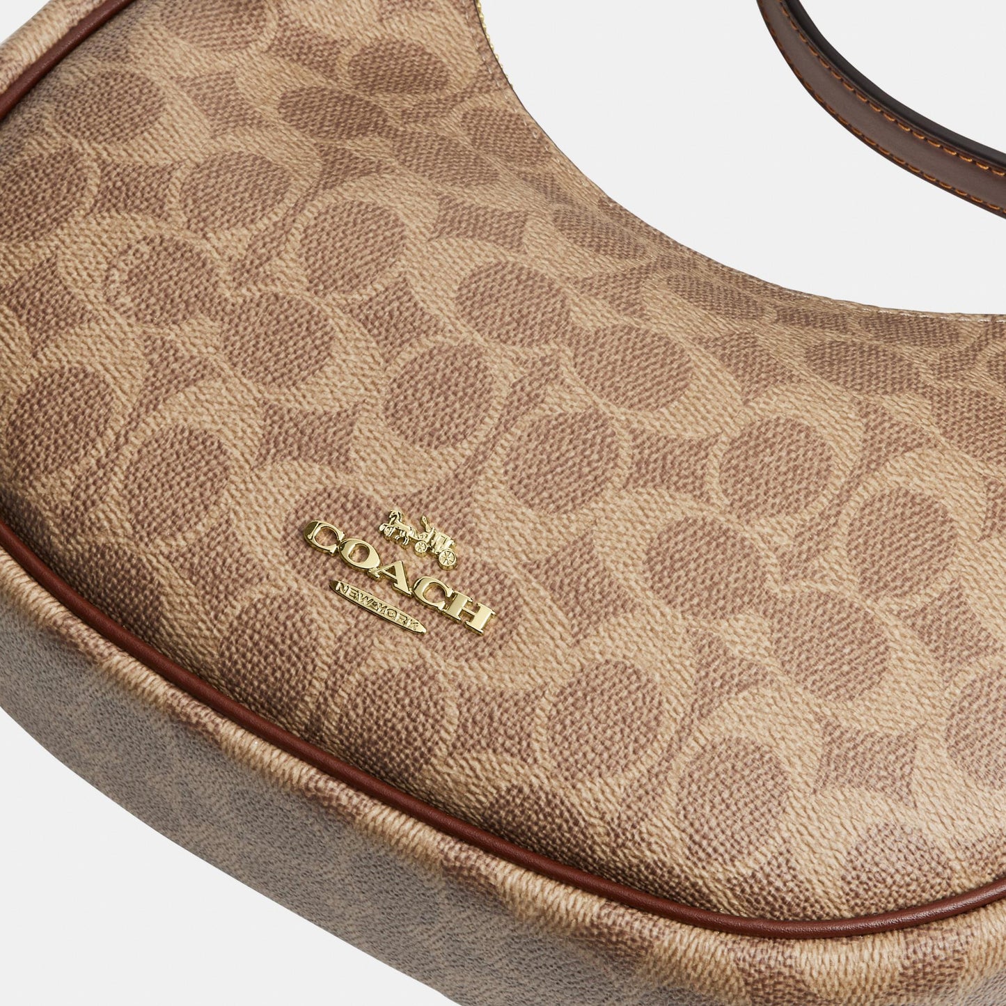 CDX17-Emily Mini Shoulder Bag in Signature Canvas-Im/Tan/Brown