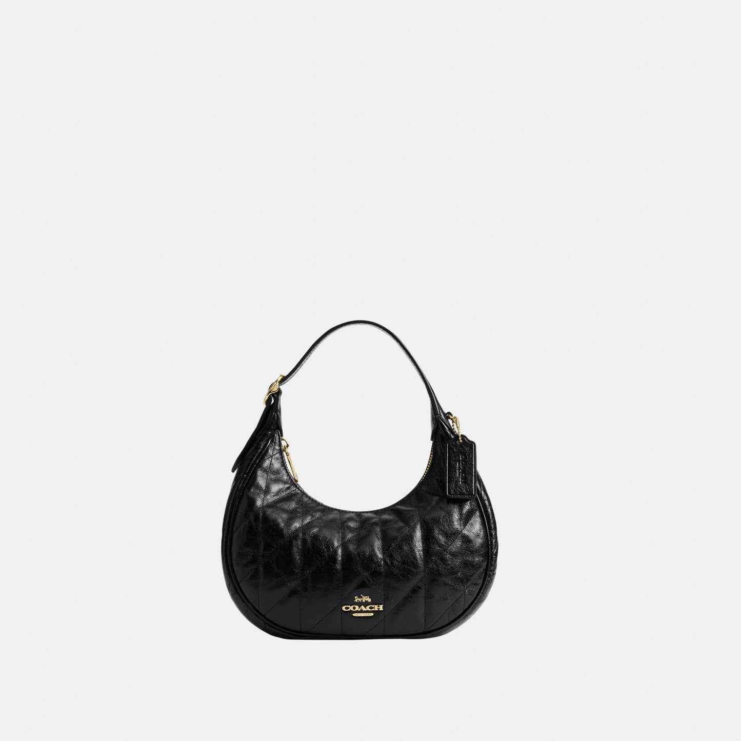 CDX21-Carmen Mini Crossbody in Glazed Leather with Quilting-Im/Black