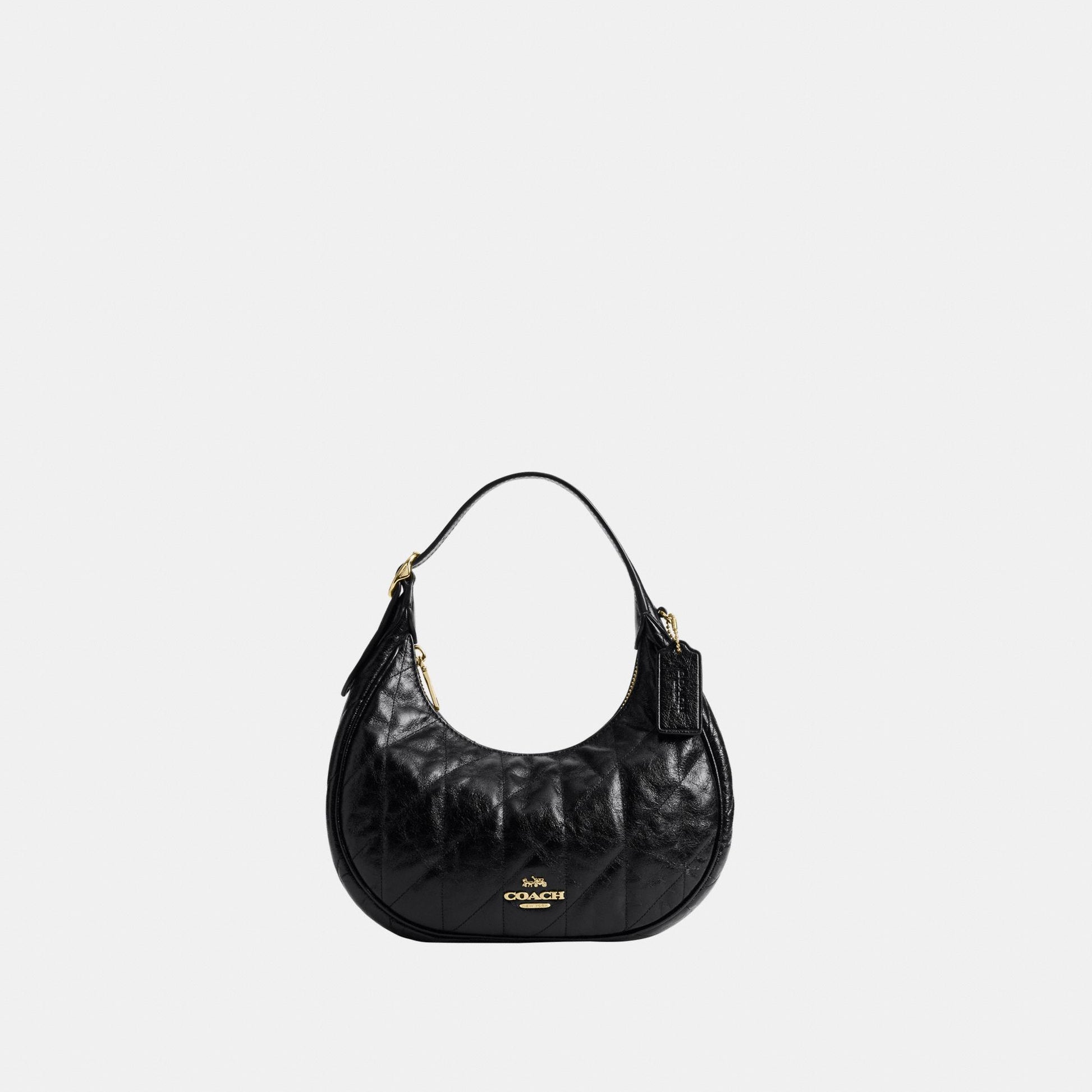 CDX21-Carmen Mini Crossbody in Glazed Leather with Quilting-Im/Black