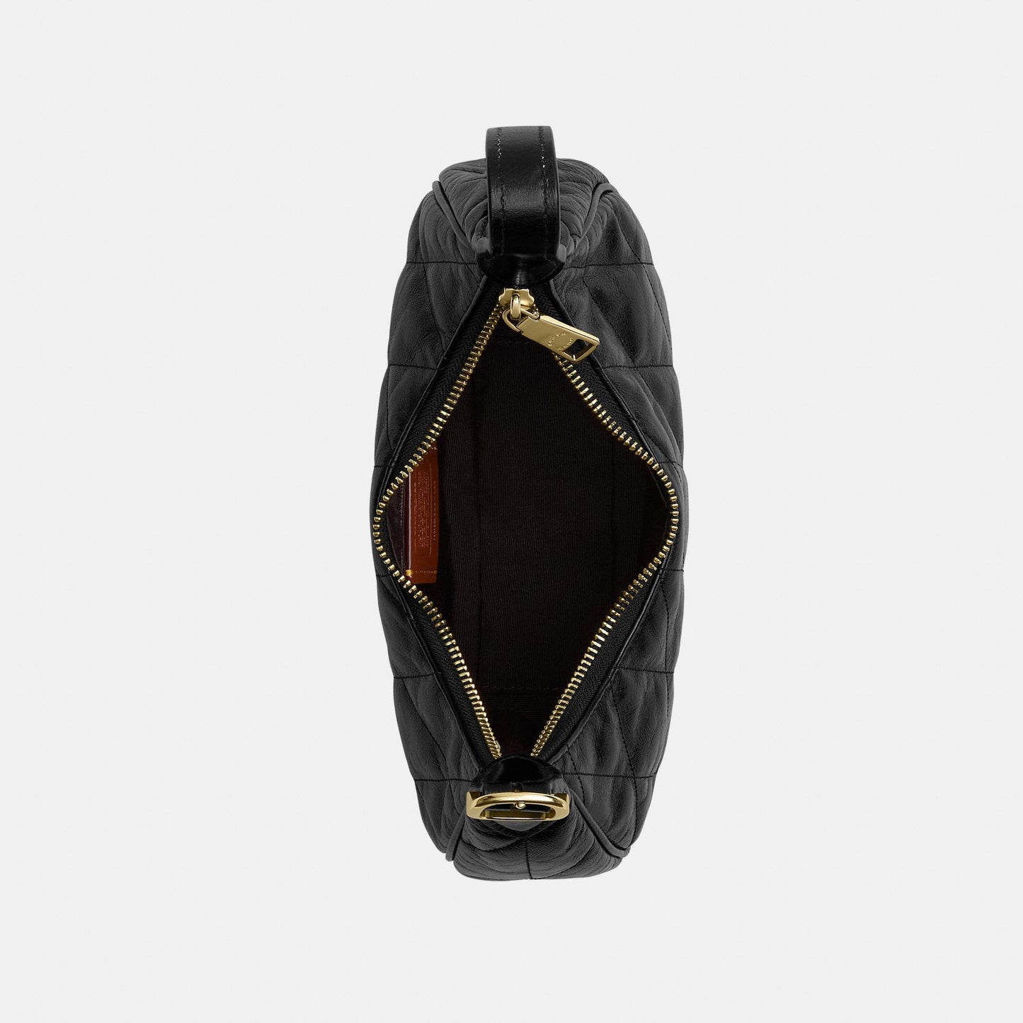 CDX21-Carmen Mini Crossbody in Glazed Leather with Quilting-Im/Black