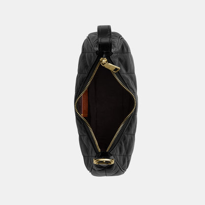 CDX21-Carmen Mini Crossbody in Glazed Leather with Quilting-Im/Black