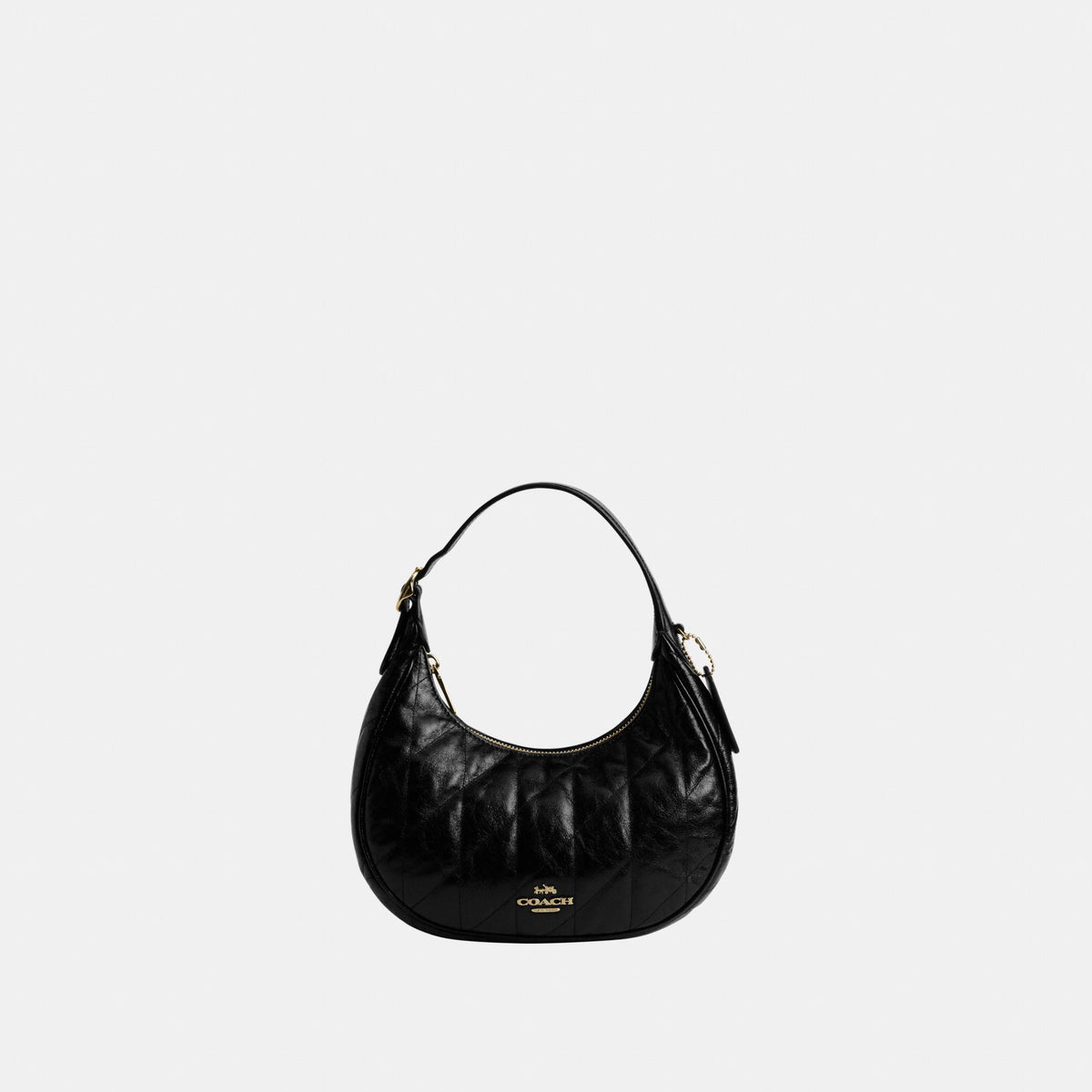CDX21-Carmen Mini Crossbody in Glazed Leather with Quilting-Im/Black