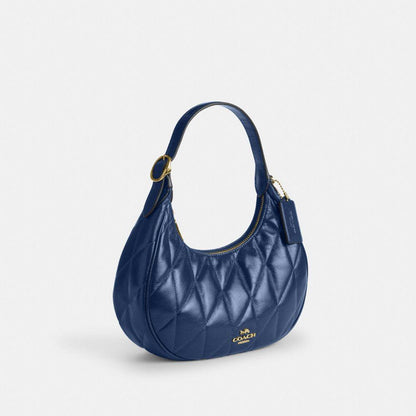 CDX21-Carmen Mini Crossbody in Glazed Leather with Quilting-Im/Deep Blue