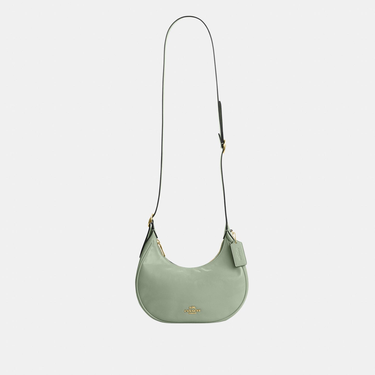 CDX24-Emily Mini Shoulder Bag in Glazed Leather-Im/Light Pistachio