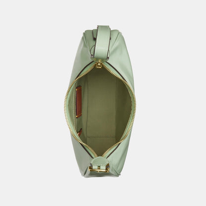 CDX24-Emily Mini Shoulder Bag in Glazed Leather-Im/Light Pistachio
