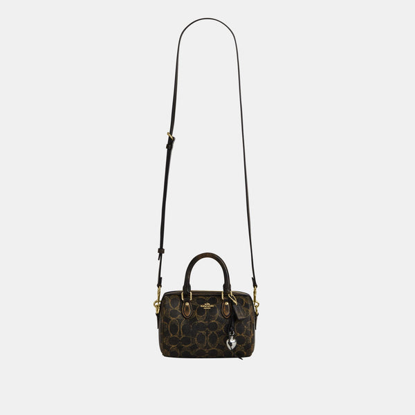 Mini Rowan Crossbody in Loved Signature Canvas with Charms