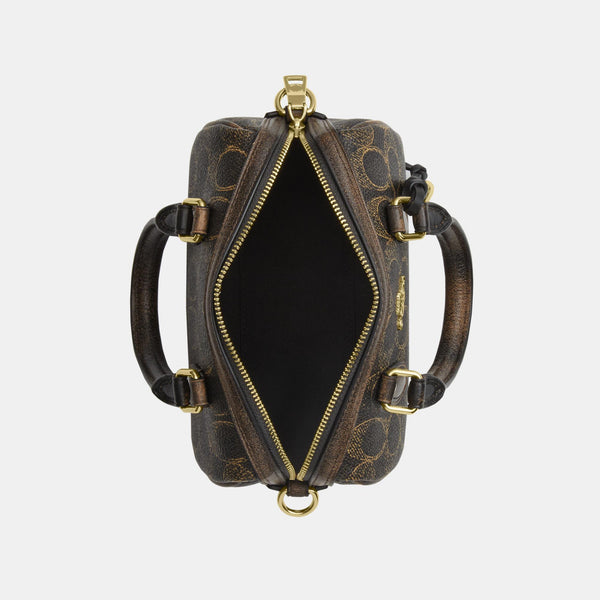 Mini Rowan Crossbody in Loved Signature Canvas with Charms