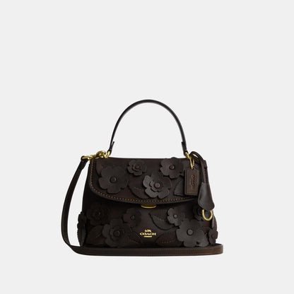 CDY44-Emory Top Handle in Floral Applique-Im/Maple
