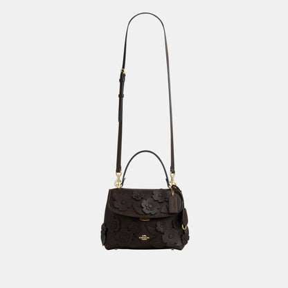 CDY44-Emory Top Handle in Floral Applique-Im/Maple