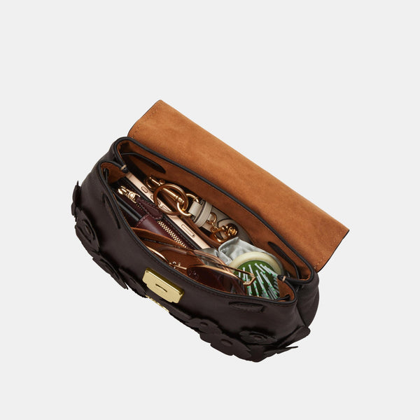 Emory Top Handle in Floral Applique