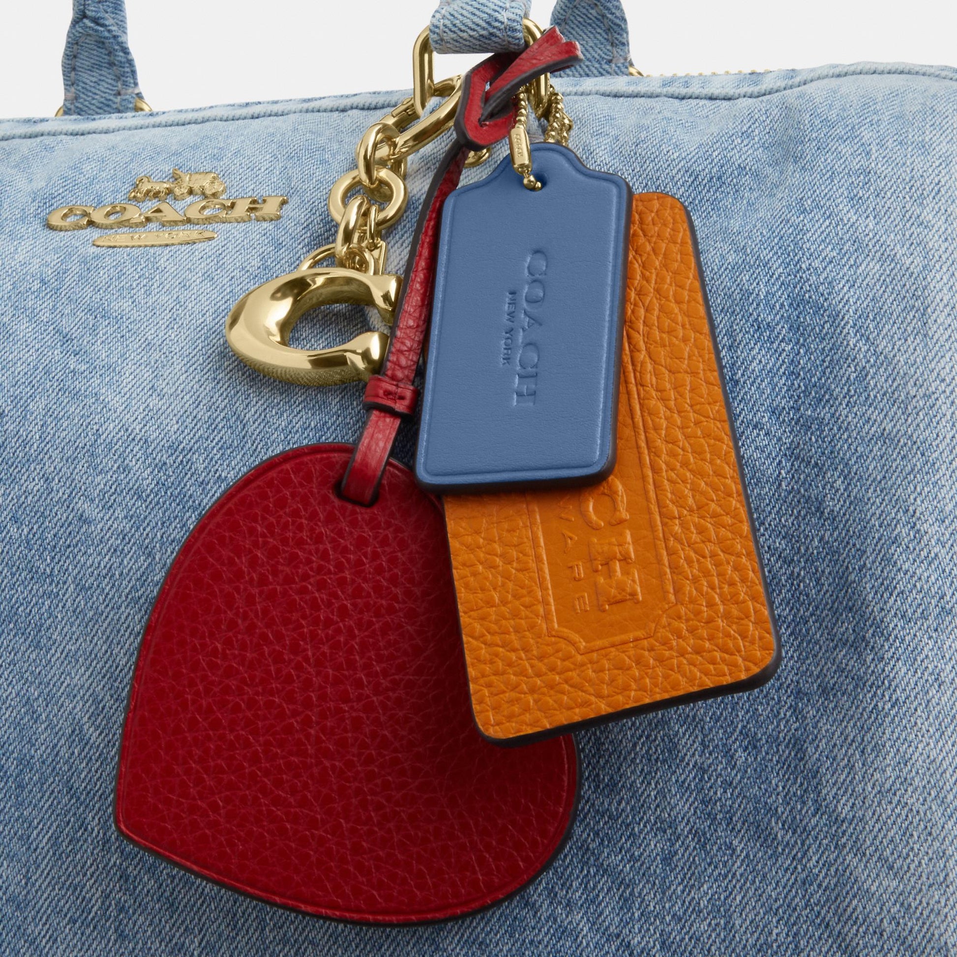 CDY75-Rowan Large Satchel in Loved Denim with Charms-Im/Light Indigo