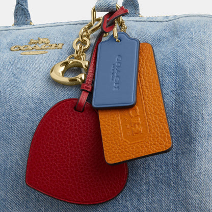 CDY75-Rowan Large Satchel in Loved Denim with Charms-Im/Light Indigo