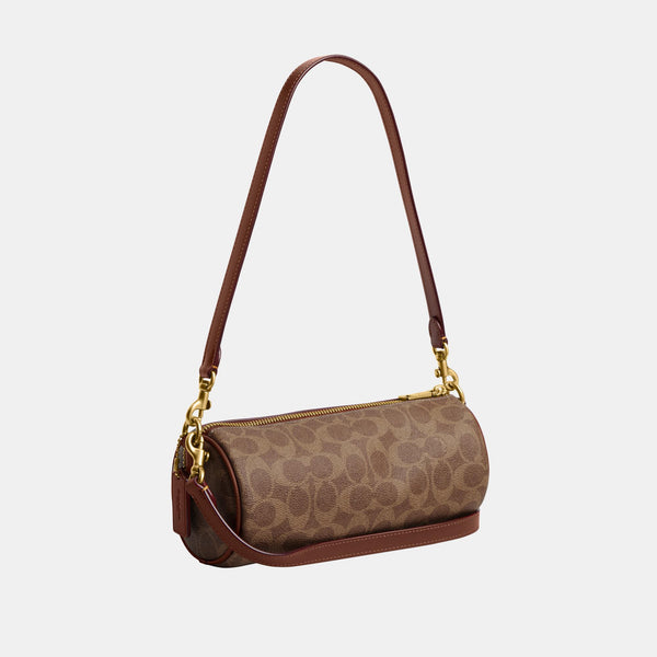 Coated Canvas Signature Barrel Bag