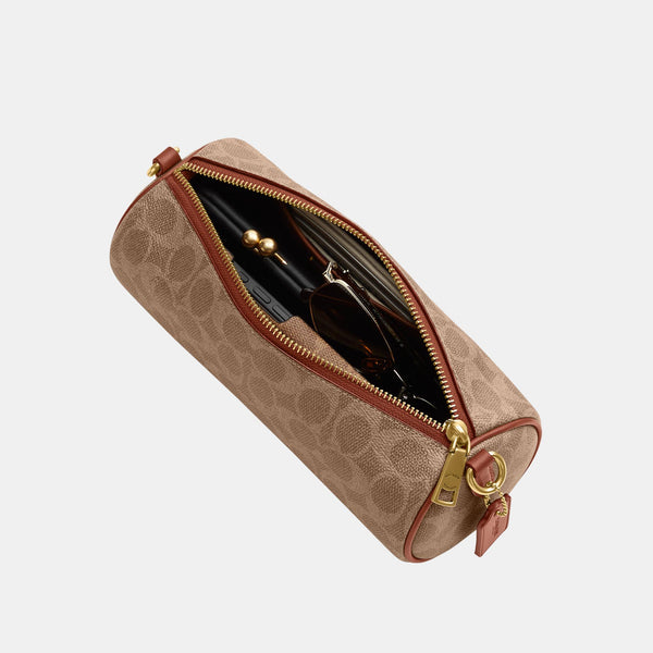 Coated Canvas Signature Barrel Bag