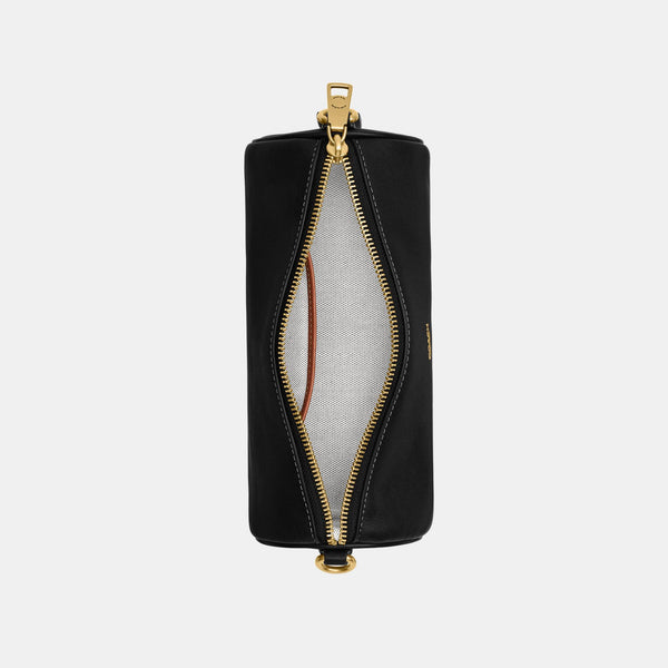 Natural Grain Leather Barrel Bag