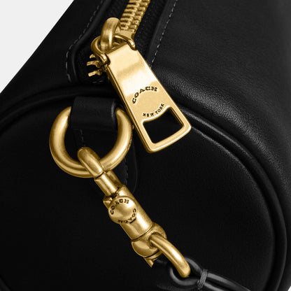 CDY80-Natural Grain Leather Barrel Bag-B4/Black