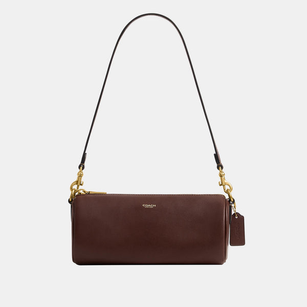 Natural Grain Leather Barrel Bag