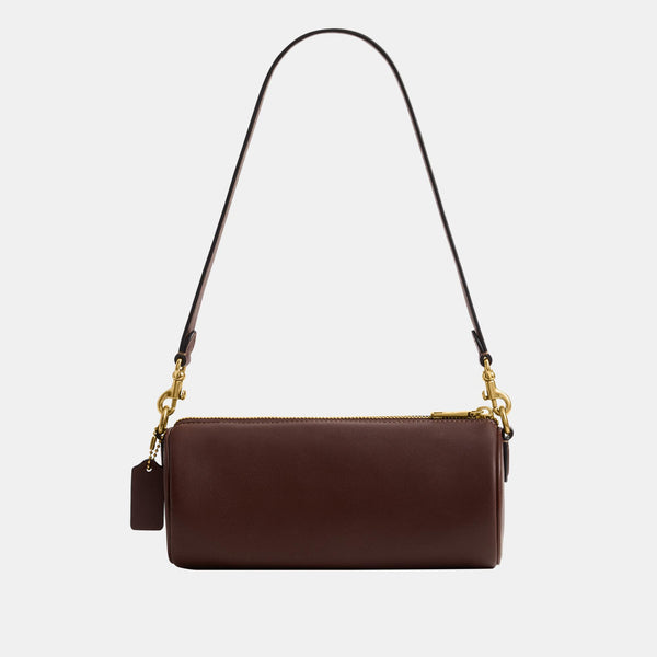 Natural Grain Leather Barrel Bag