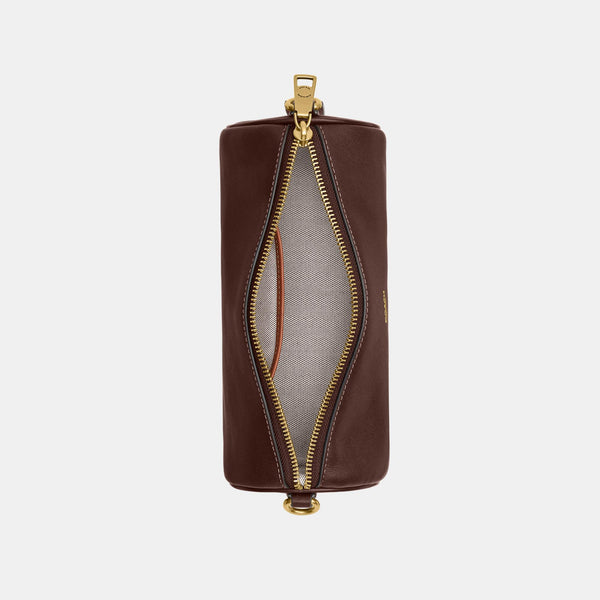 Natural Grain Leather Barrel Bag