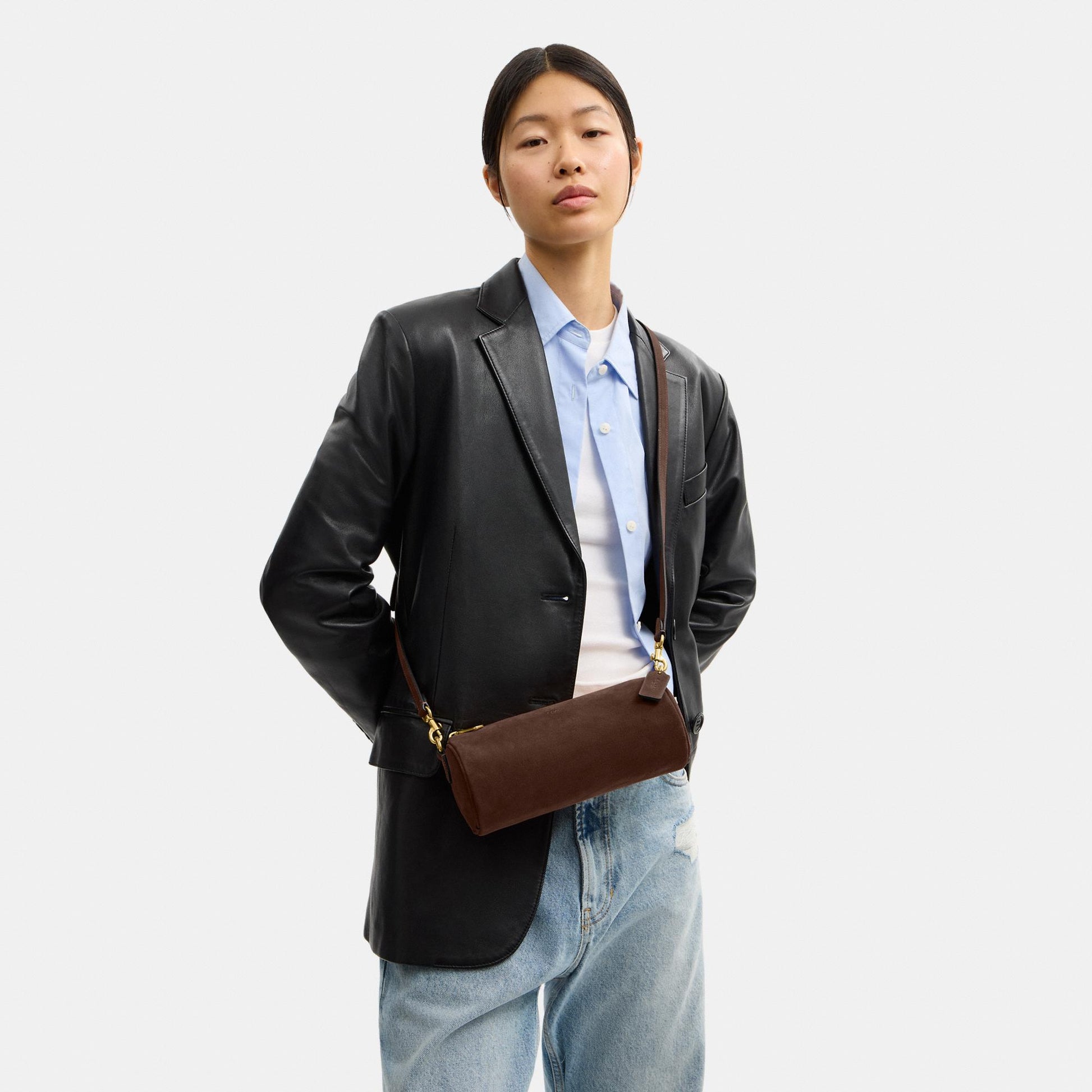 CDY81-Barrel Bag-B4/Dark Chocolate