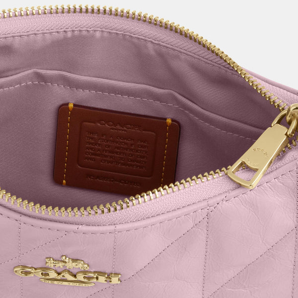 Teri Shoulder Bag in Glazed Leather with Quilting