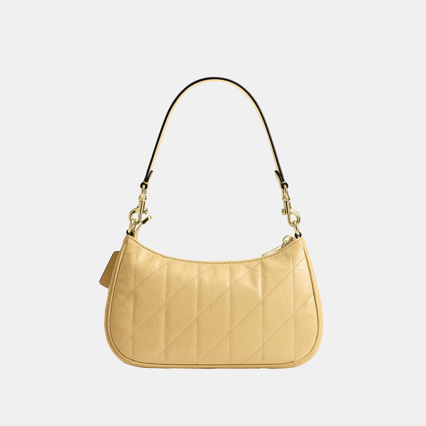 Teri Shoulder Bag in Glazed Leather with Quilting