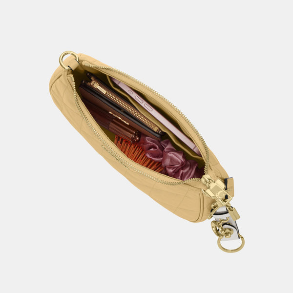 Teri Shoulder Bag in Glazed Leather with Quilting