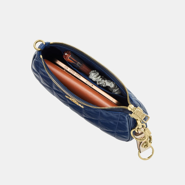 Teri Shoulder Bag in Glazed Leather with Quilting
