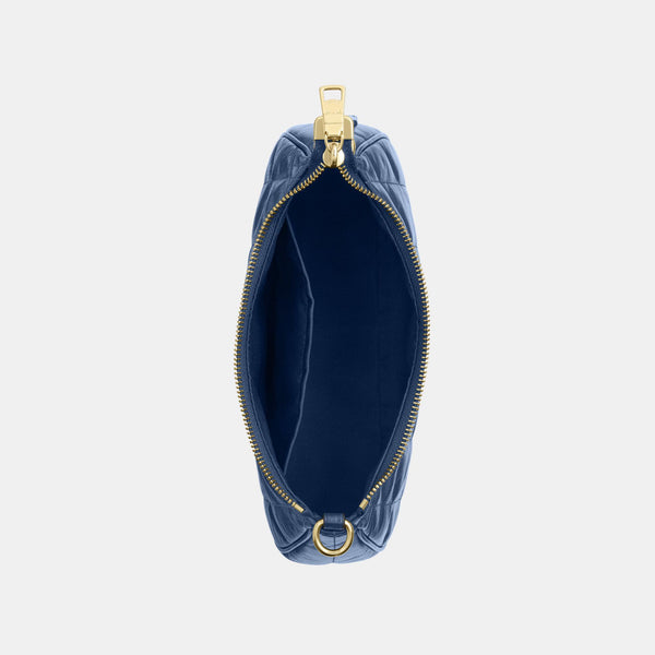 Teri Shoulder Bag in Glazed Leather with Quilting