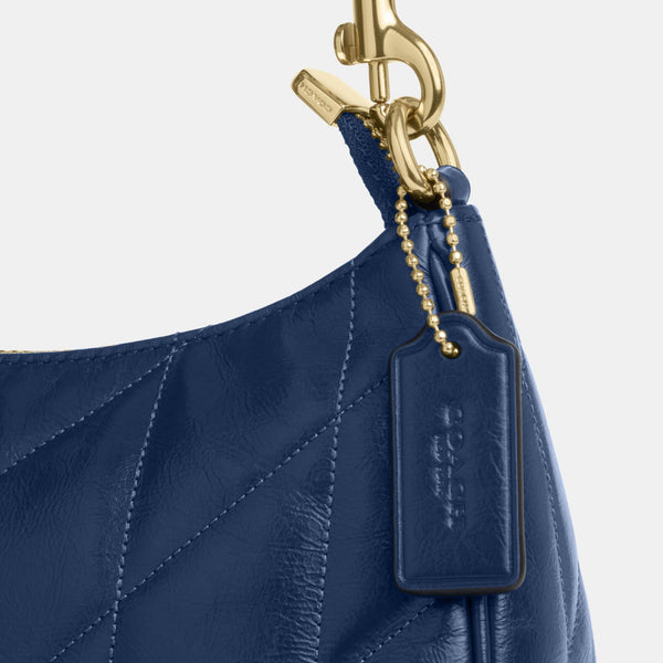 Teri Shoulder Bag in Glazed Leather with Quilting