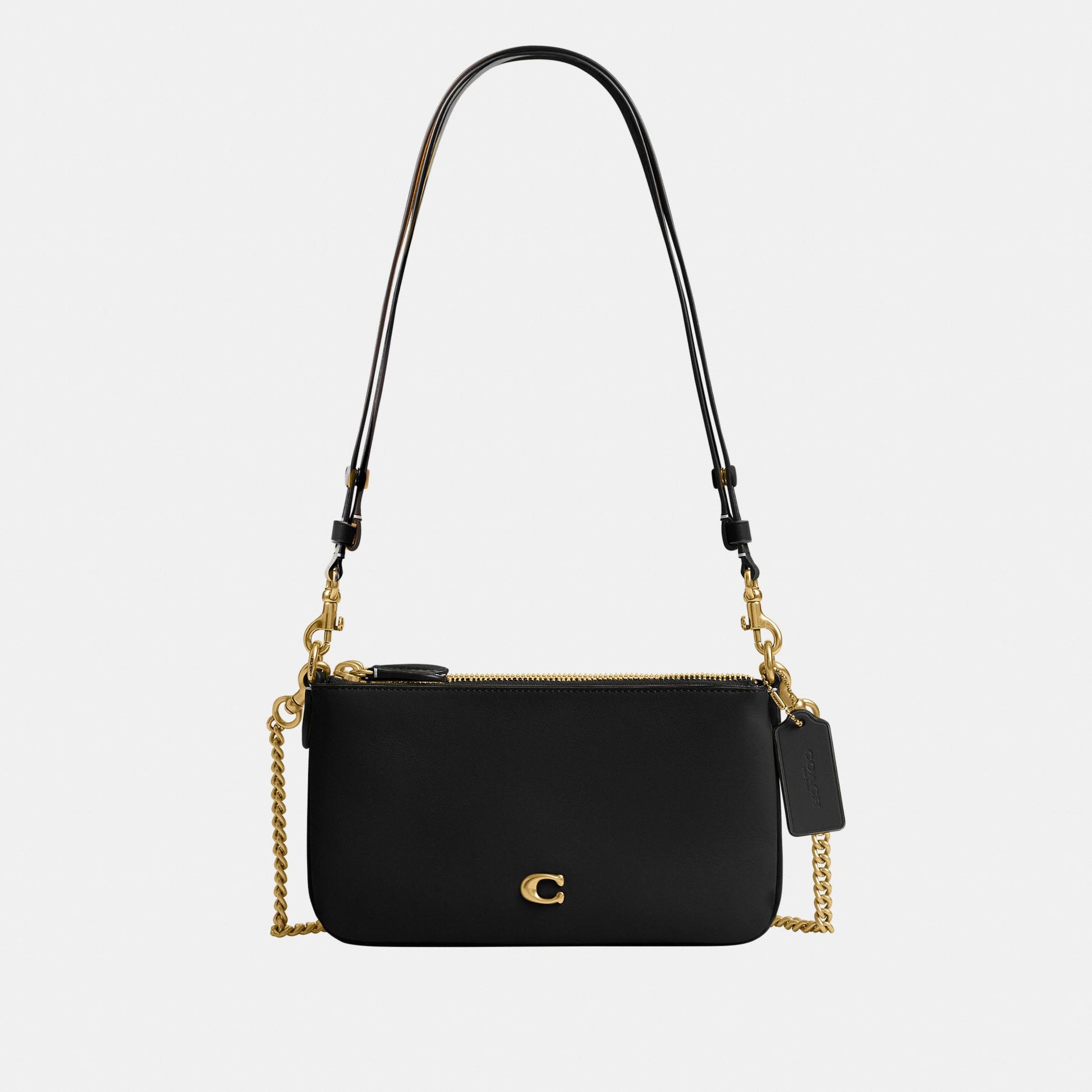 CDY89-Refined Calf Leather Audrey Crossbody Bag-B4/Black