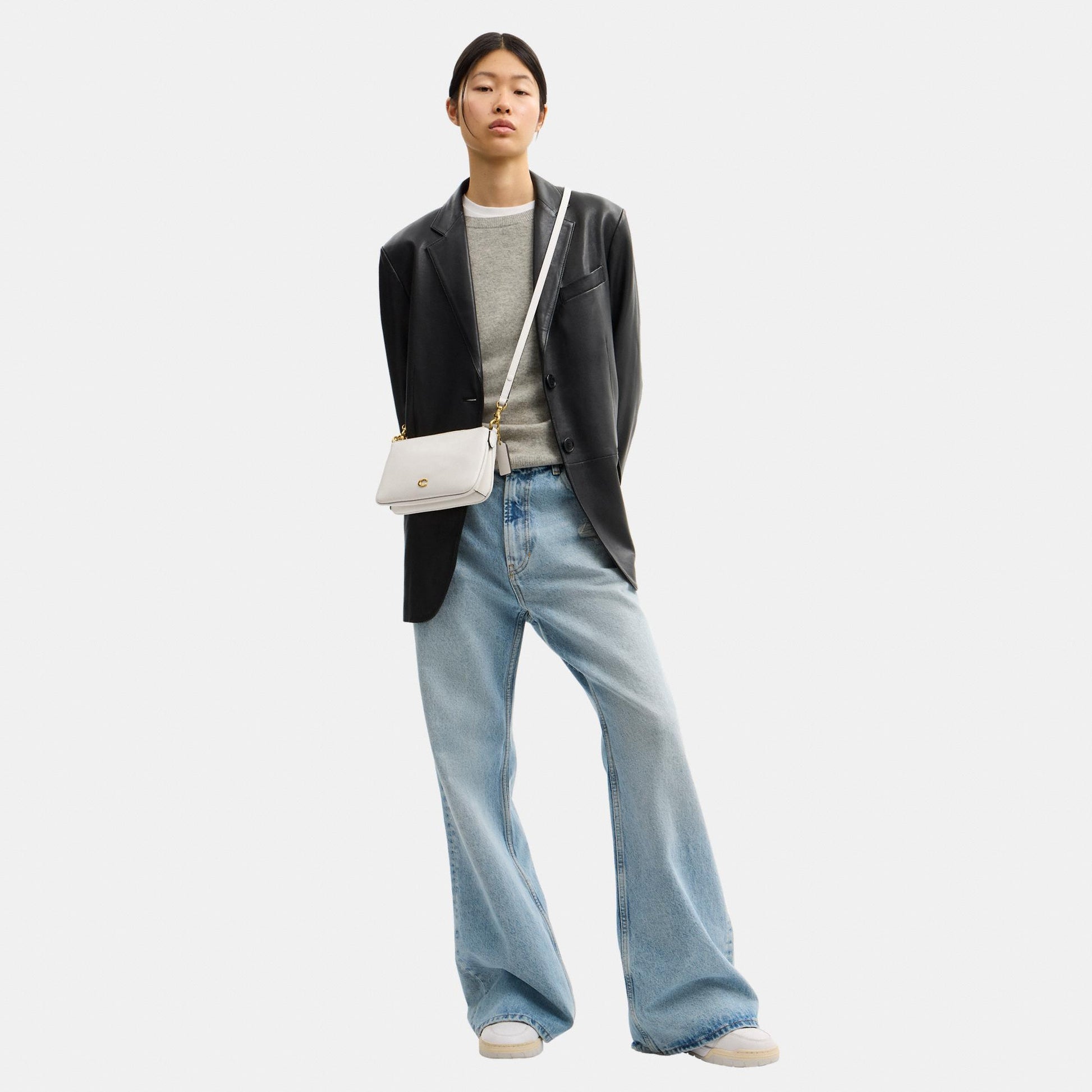 CDY89-Refined Calf Leather Audrey Crossbody Bag-B4/Chalk