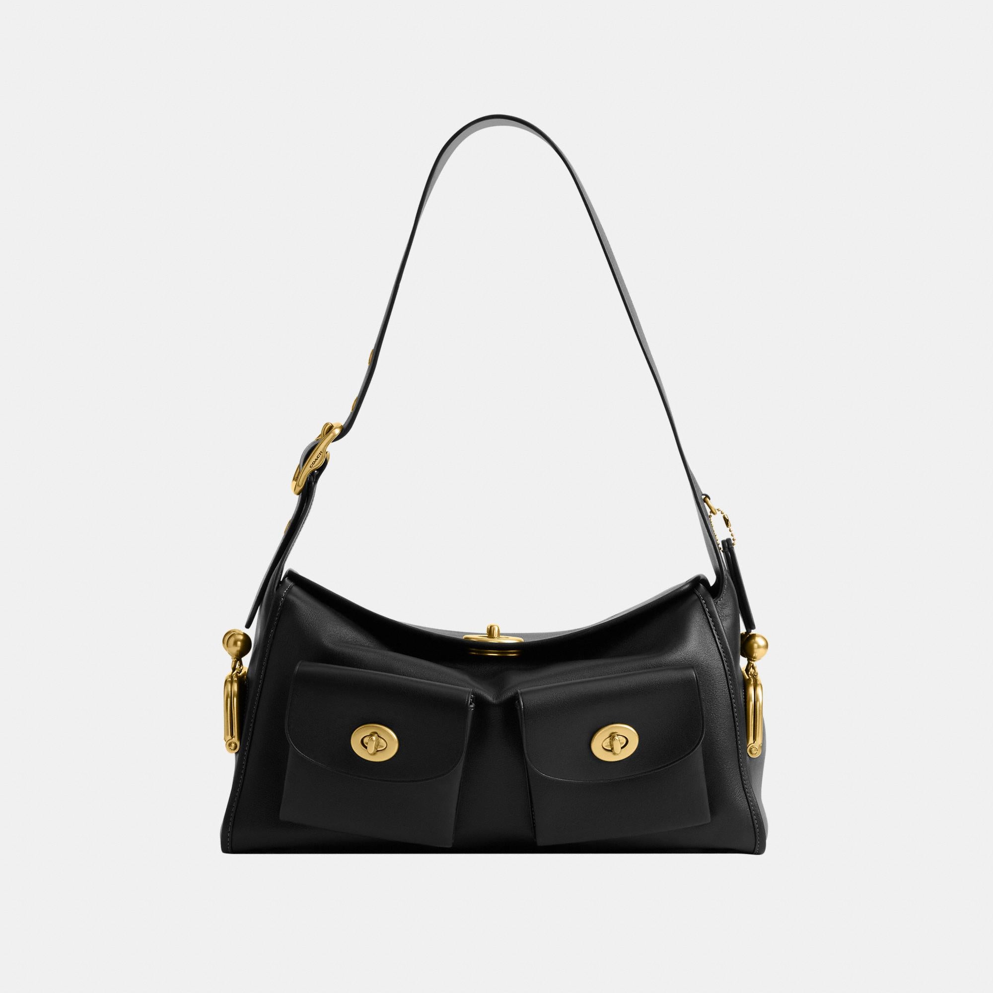 The Coach Originals Natural Grain Leather Turnlock Haversack Bag