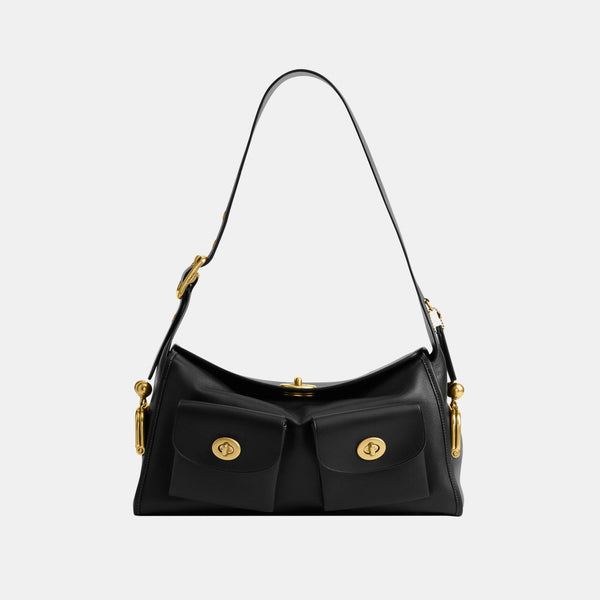 The Coach Originals Natural Grain Leather Turnlock Haversack Bag