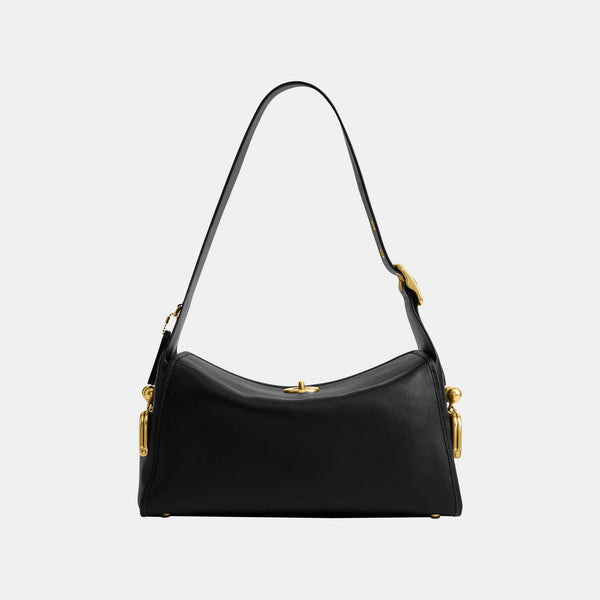 The Coach Originals Natural Grain Leather Turnlock Haversack Bag