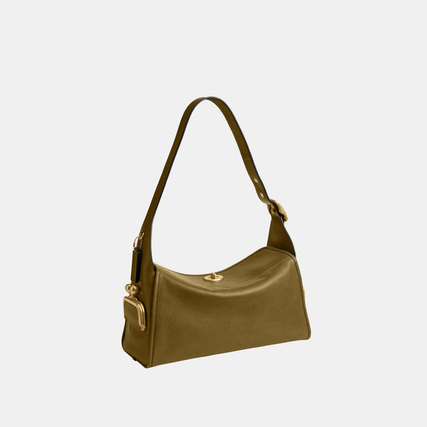 The Coach Originals Natural Grain Leather Turnlock Haversack Bag