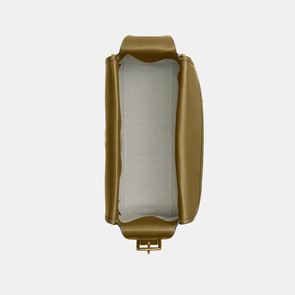 The Coach Originals Natural Grain Leather Turnlock Haversack Bag