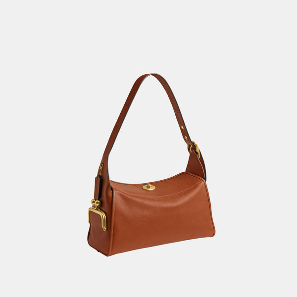 The Coach Originals Natural Grain Leather Turnlock Haversack Bag