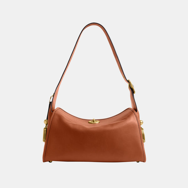 The Coach Originals Natural Grain Leather Turnlock Haversack Bag